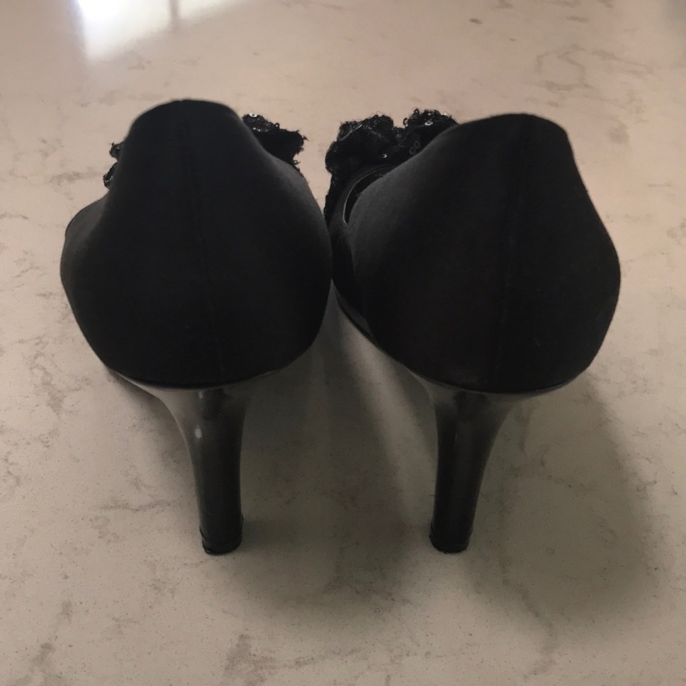 Nina black peep toe heels - Picture 3 of 5